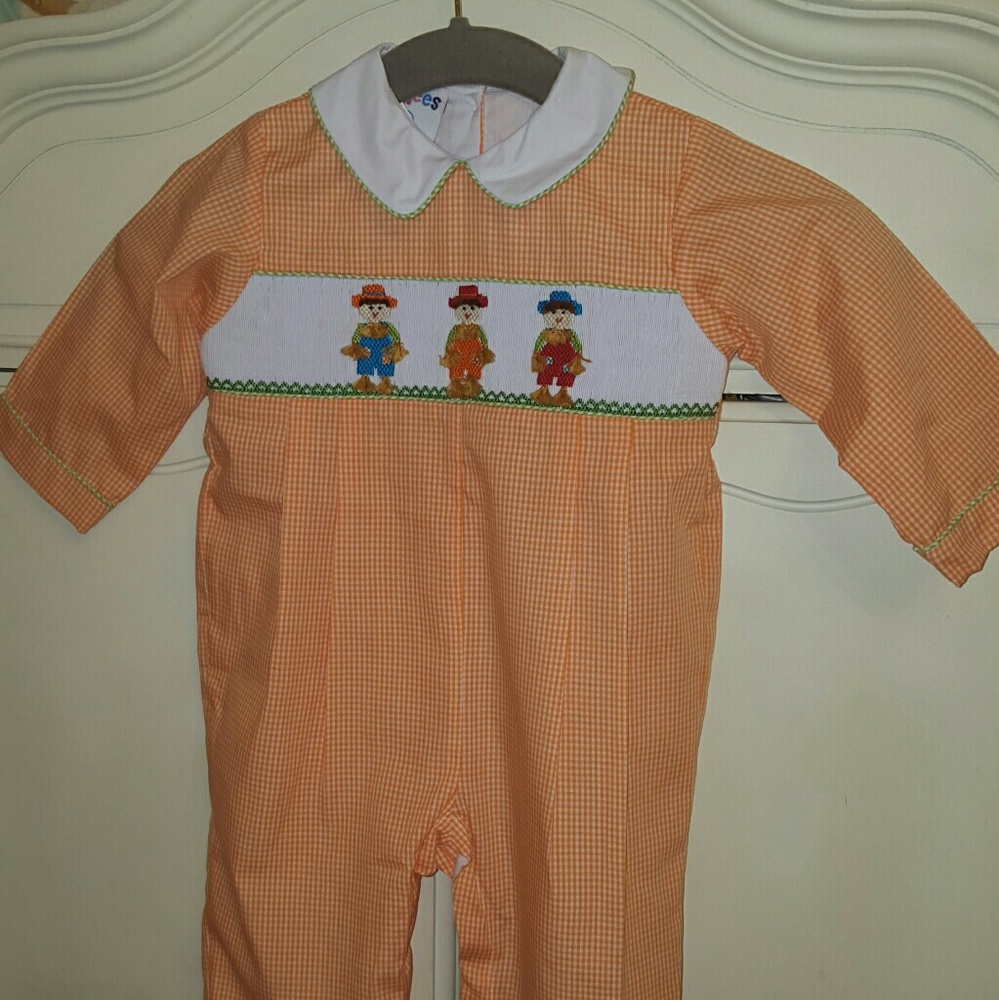 Scarecrow Smocked Boy Longall